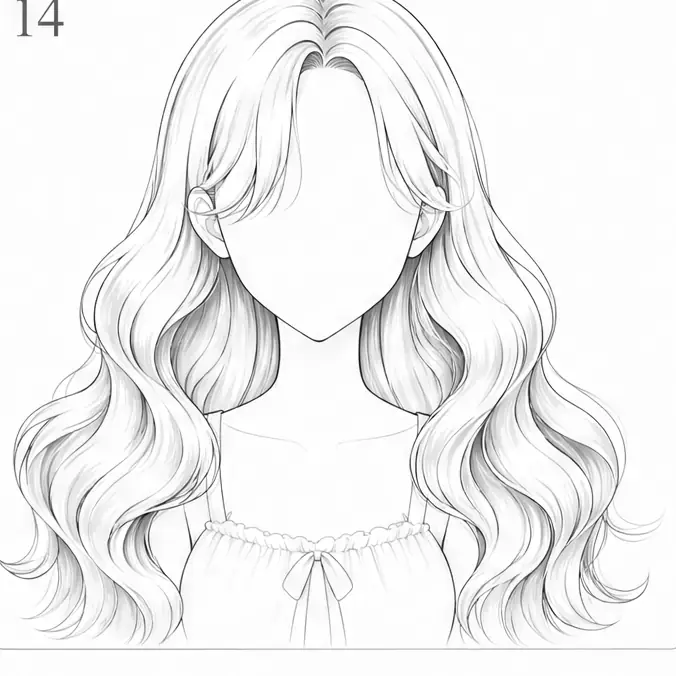 Lámina final de Cabello ondulado.